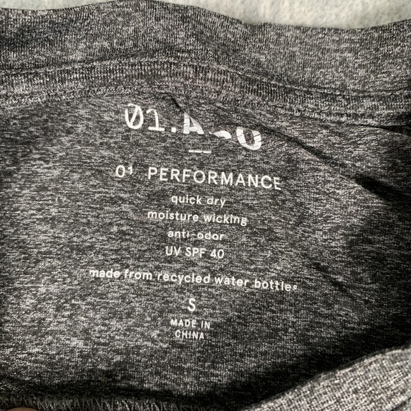 01.ALGO Shirt Mens Small Gray Long Sleeve Performance Quick Dry UV SPF 40 - Picture 4 of 10